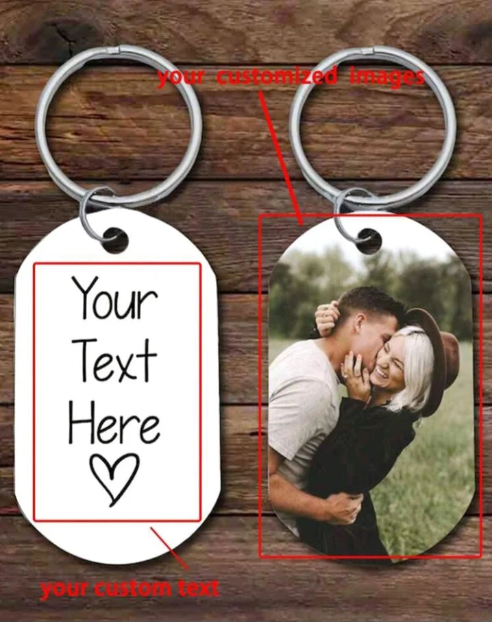 Veloura Custom Photo & Text Keychain