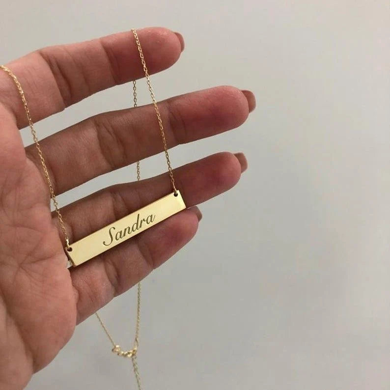 Personalized Bar Name Necklace