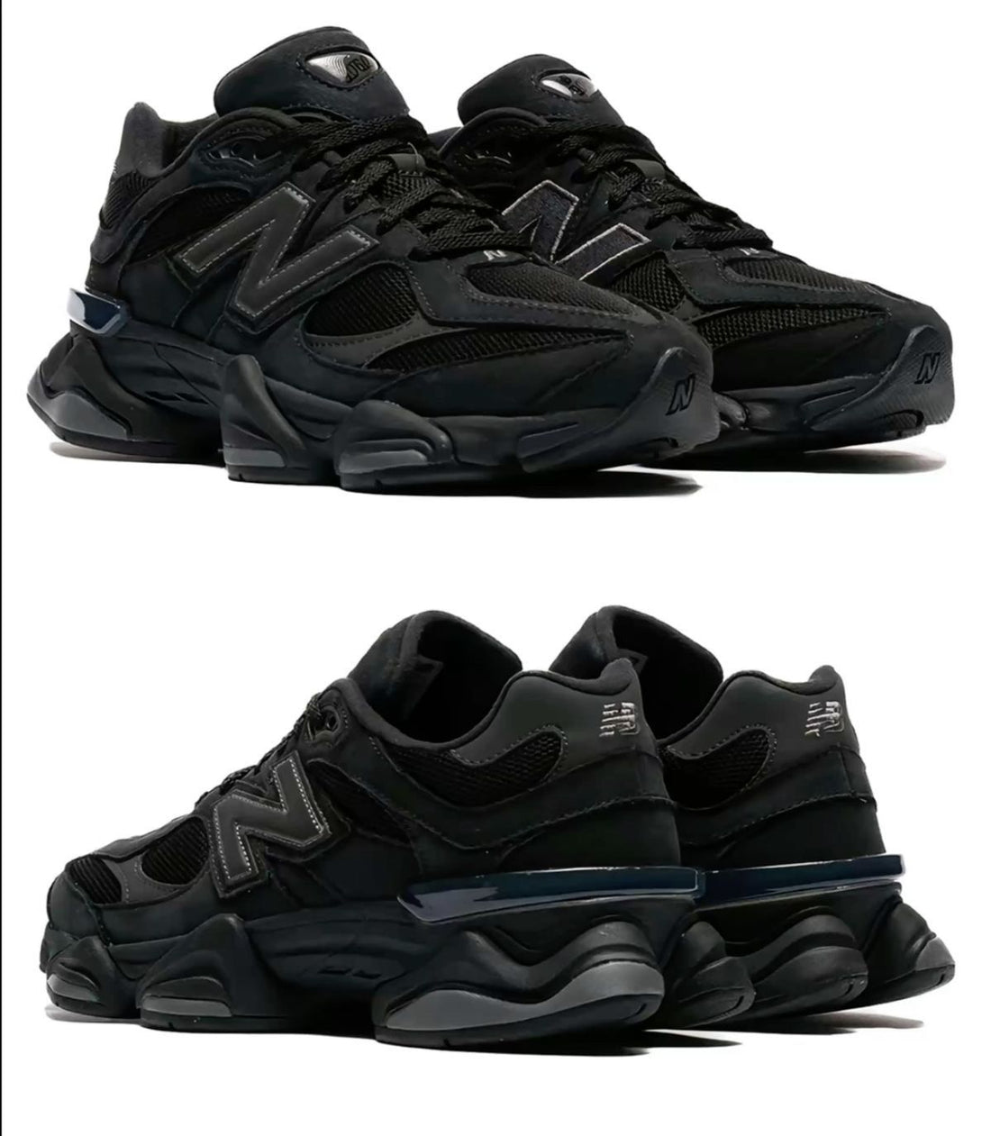 New Balance 9060 Triple Black Sneakers