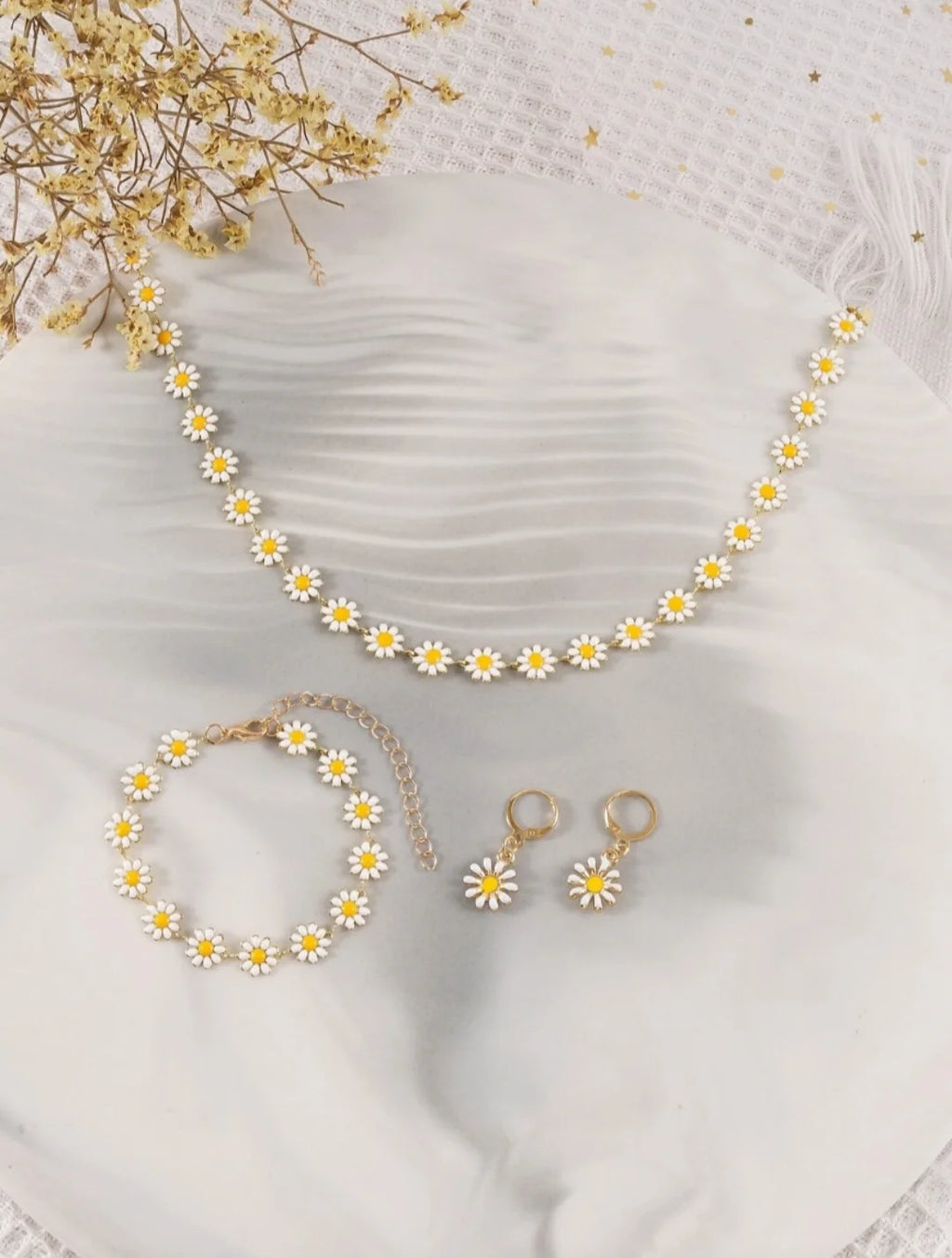 Veloura Daisy Bloom Jewelry Set