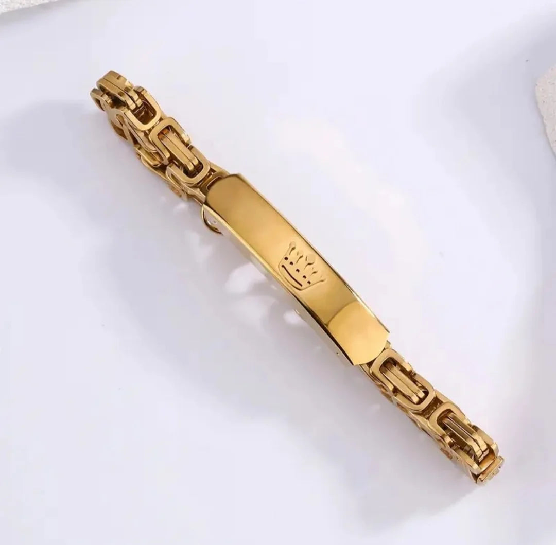 Royal Crown Gold-Plated Bracelet Men & Female