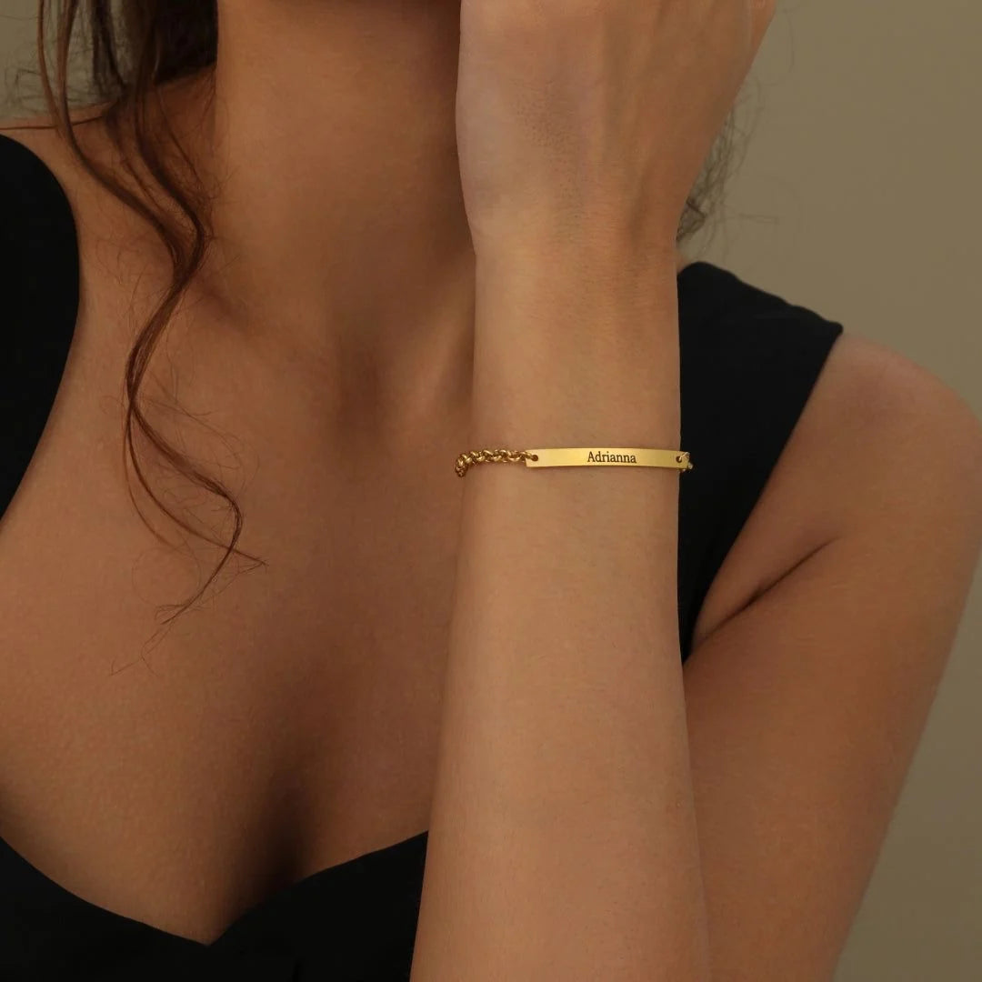 Personalized Signature Engraved Bracelet | Custom Name Bracelet |