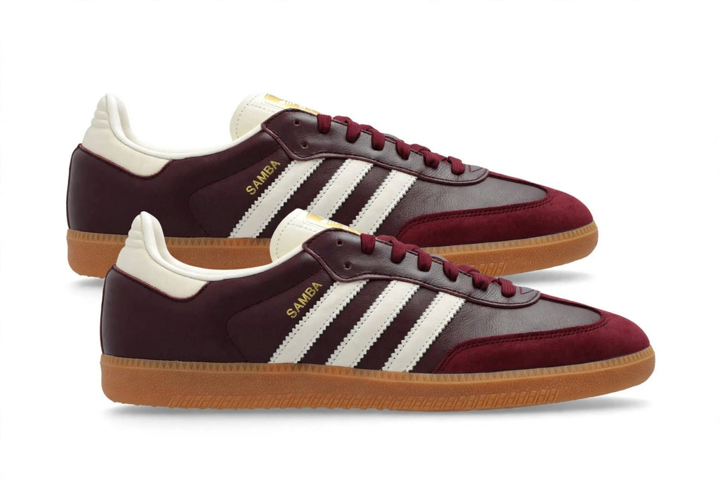 ADIDAS SAMBA MAROON BURGUNDY SNEAKERS