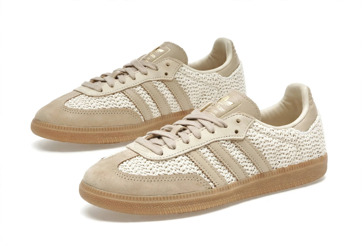 ADIDAS SAMBA WOVEN SAND BEIGE SNEAKERS