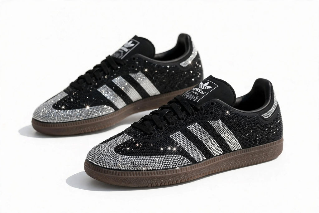 ADIDAS SAMBA RHINESTONE BLACK CRYSTAL