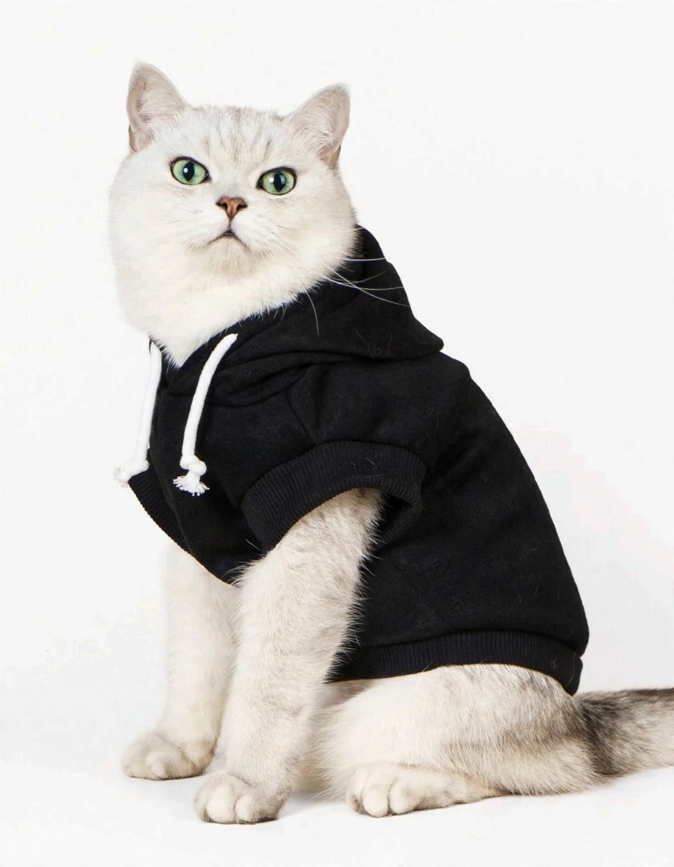 Peach Fuzz Fleece Pet Hoodie - Sleeveless Hooded Sweatshirt for Cats & Dogs