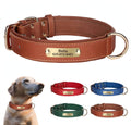 Personalized leather collar with free name engraving - soft, safe & stylish.