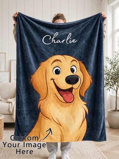 LUXURY CUSTOM HEIRLOOM BLANKET Using Pet Photo + Name