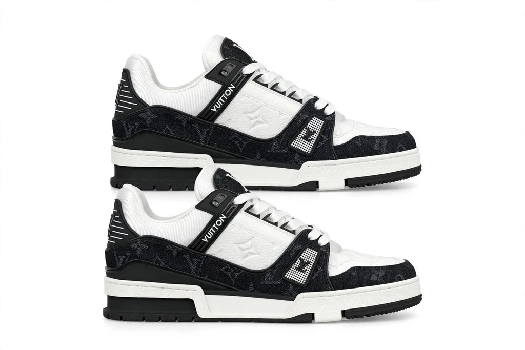 LV Trainer - Black / White Monogram Denim