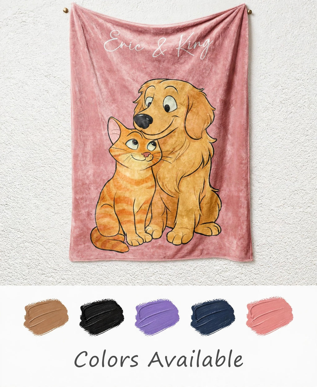 LUXURY CUSTOM HEIRLOOM BLANKET Using Pet Photo + Name