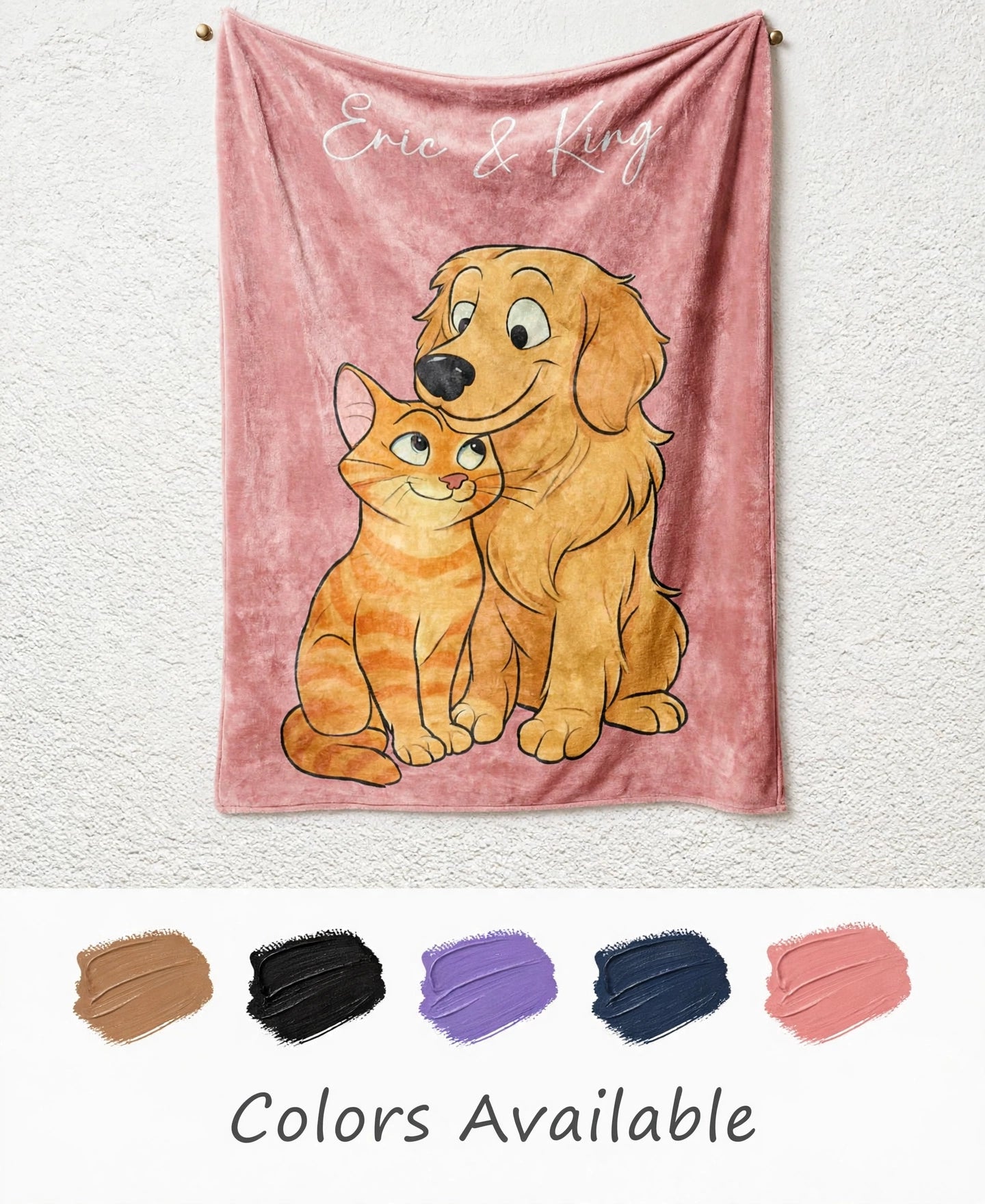 LUXURY CUSTOM HEIRLOOM BLANKET Using Pet Photo + Name