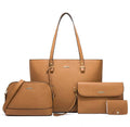 4 Piece Women Fashion Tote Handbag Shoulder Bag