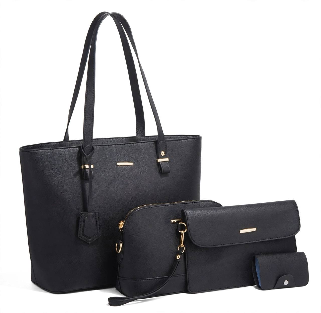4 Piece Women Fashion Tote Handbag Shoulder Bag