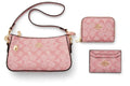 Pink Signature 3-in-1 Shoulder Bag Gift Set - Crossbody Bag + Wallet + Card Holder