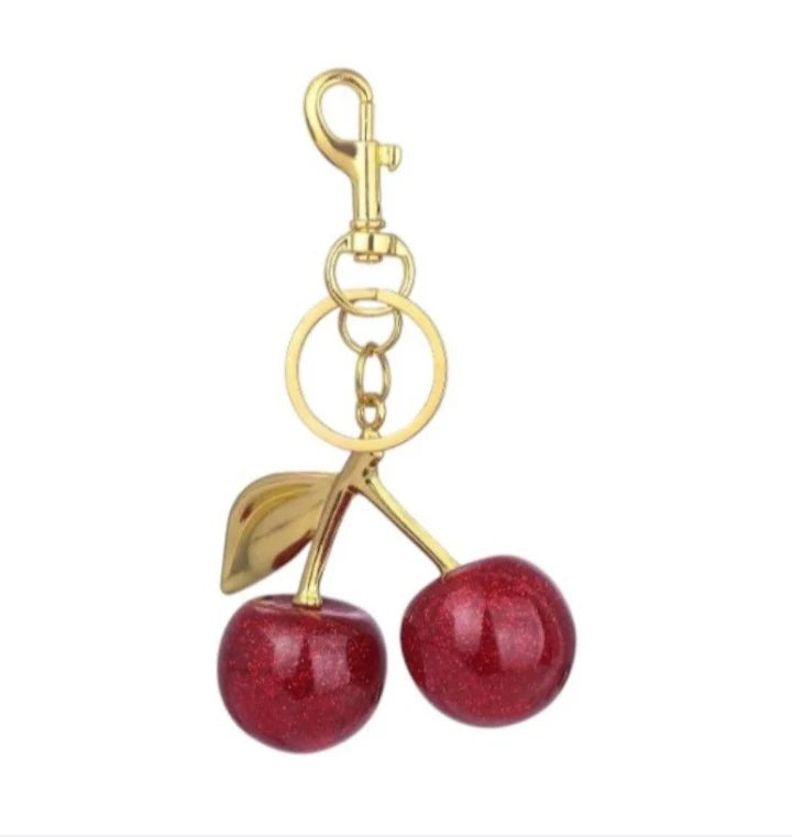 Cherry Bag Charm Gift Idea for Her
