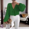 Long V-Neck Sleeve Shirt